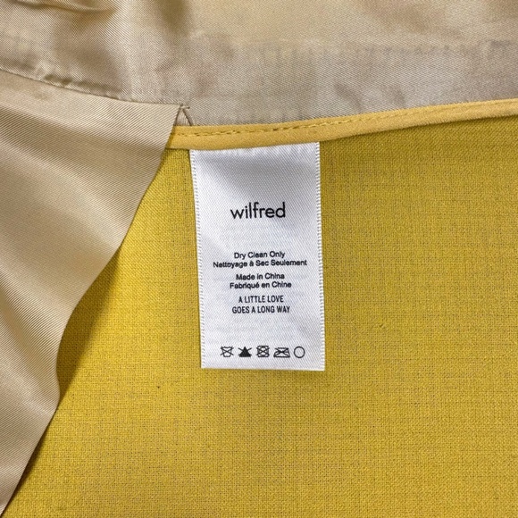 Wilfred (Aritizia) | Margaux Blazer | 00 | Yellow Check Pattern | Double Breast - Picture 4 of 15